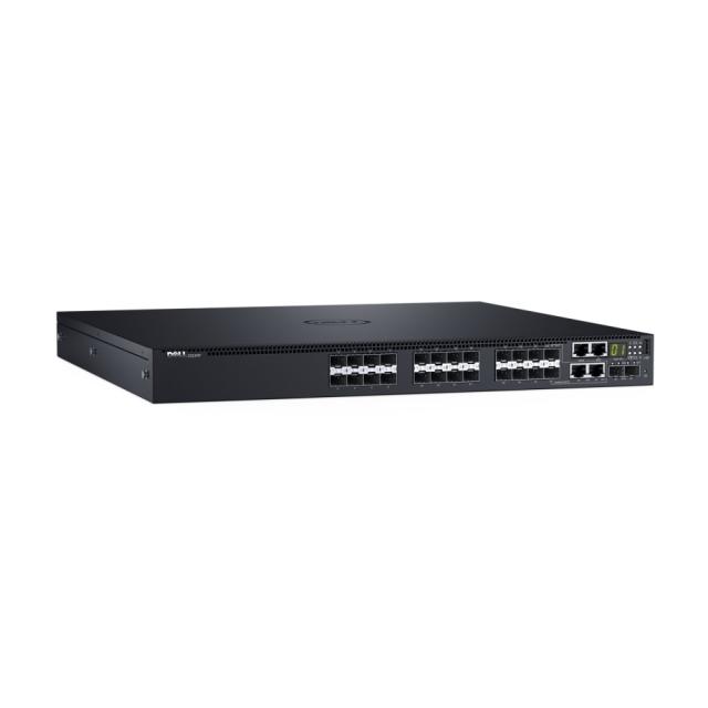Комутатор Dell Networking S3148, L3, 48x 1GbE, 2xCombo, 2x 10GbE SFP+ fixed ports, Stacking, IO to PSU airflow, 1x AC PSU, LLW 210-AIMR