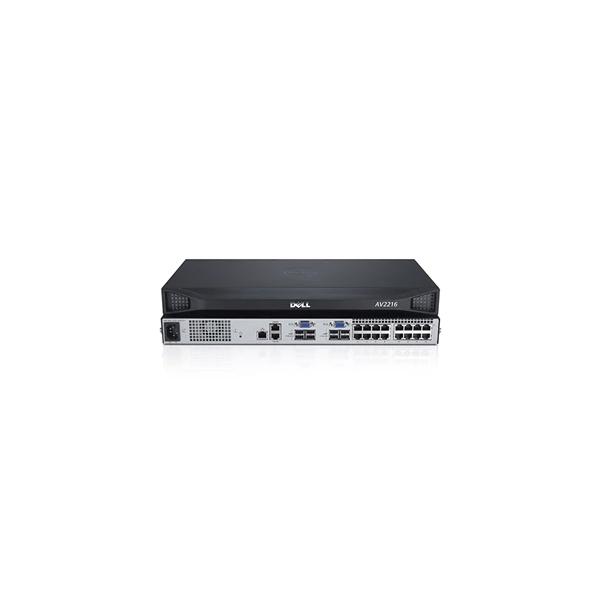 KVM превключвател Dell DAV2216-G01 16-port analog upgradeable to digital KVM switch: 2 local users 1 power supply, DAV2216