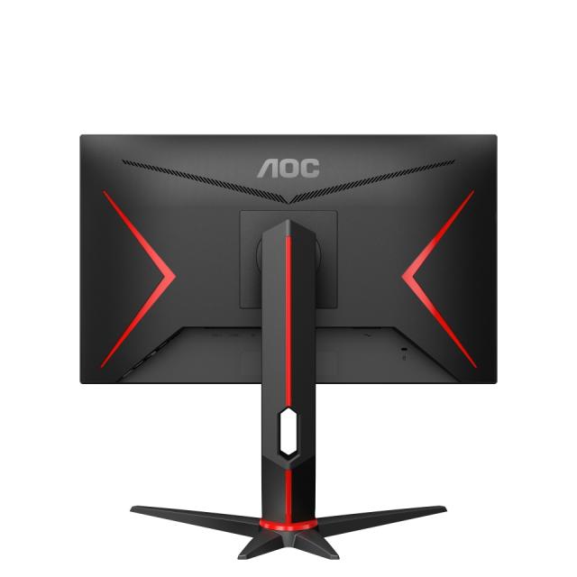 Монитор AOC 24G2SU/BK 23.8" WLED VA 1920x1080@165Hz, 4ms GTG, 350cd/m2, 3000:1, 80M:1 DCR, FreeSync Premium, Low Blue Light, Tilt, Pivot, Height Adjust, Swivel, D-SUB, HDMI, DP, USB, Speakers, Black/Red