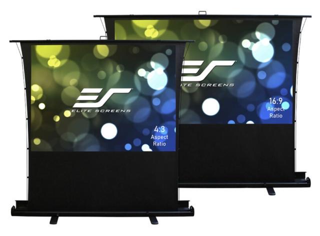 Екран Elite Screen FT80XWV, 80" (4:3), Floor Stand Pull Up , 162.56 x 121.92 cm, MaxWhite, Black
