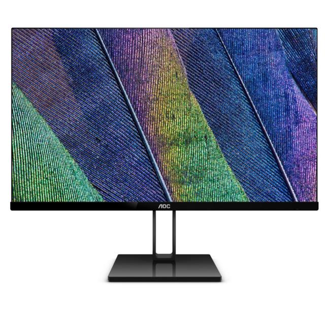 Монитор AOC 27V2Q, 27" Wide IPS LED, 4 ms, 1000:1, 50M:1 DCR, 250 cd/m2, FHD 1920x1080@60Hz, FlickerFree, Low Blue Light, HDMI, DP, Headphone Out, Black