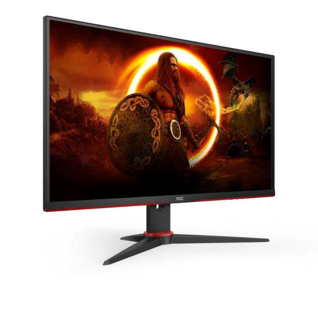 Монитор AOC 27G2SAE/BK, 27" VA WLED, 1920x1080@165Hz, 4ms GtG, 1ms MPRT, 250cd/m2, 3000:1, DCR 80M:1, FreeSync Premium, FlickerFree, Low Blue Light, 2Wx2, Tilt, D-SUB, 2xHDMI, DP