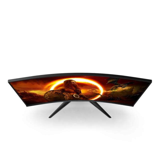 Монитор AOC C32G2ZE/BK, 31.5" Curved 1500R, VA, WLED, 1920x1080@240Hz, 4ms GtG, 1ms MPRT, 300cd/m2, 4000:1, DCR 80M:1, FreeSync, FlickerFree, Low Blue Light, Tilt, 2xHDMI, DP