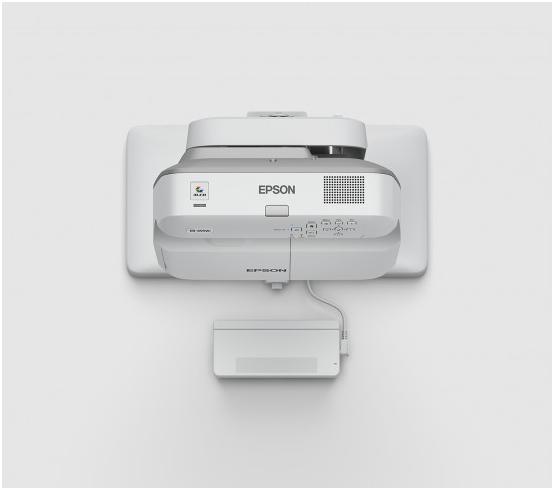 Мултимедиен проектор Epson EB-695Wi, 3LCD, Ultra short, WXGA (1280 x 800), 16:10, 3,500 lumen, 14000:1, Ethernet, Wireless LAN (optional), VGA, HDMI (3x), 5.9 kg, Finger touch unit, Interactive pens, Wall mounting bracket, 36 months