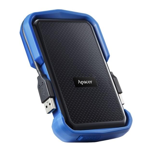Външен диск Apacer AC631, 2TB 2.5” SATA HDD USB 3.2 Military-Grade Shockproof Portable Hard Drive