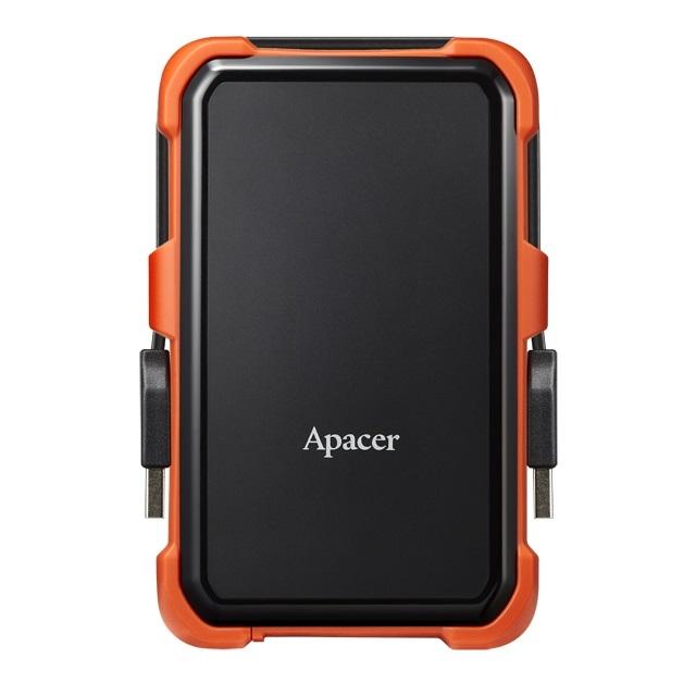 Външен диск Apacer AC630, 2TB 2.5” SATA HDD USB 3.2Military-Grade Shockproof Portable Hard Drive, AP2TBAC630T-1