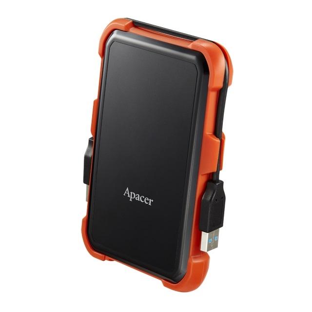 Външен диск Apacer AC630, 2TB 2.5” SATA HDD USB 3.2Military-Grade Shockproof Portable Hard Drive, AP2TBAC630T-1