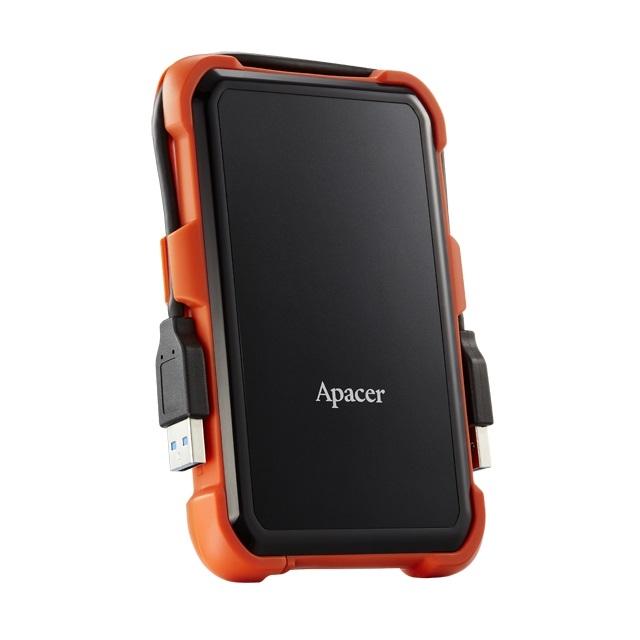 Външен диск Apacer AC630, 2TB 2.5” SATA HDD USB 3.2Military-Grade Shockproof Portable Hard Drive, AP2TBAC630T-1
