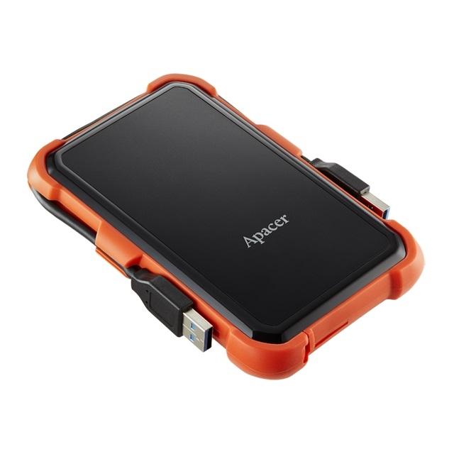 Външен диск Apacer AC630, 2TB 2.5” SATA HDD USB 3.2Military-Grade Shockproof Portable Hard Drive, AP2TBAC630T-1