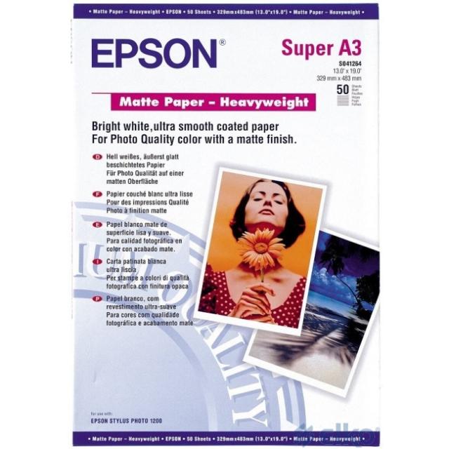 Хартия Epson Matte Paper Heavy Weight, DIN A3+, 167g/m2, 50 Blatt