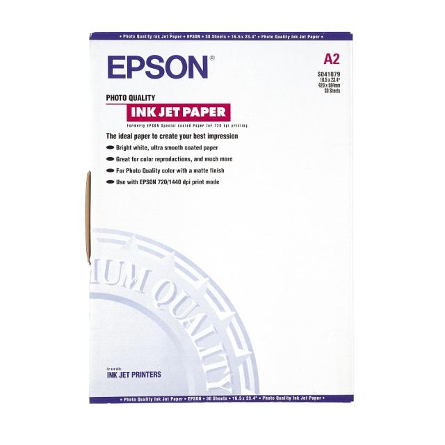 Хартия Epson Photo Quality Ink Jet Paper, DIN A2, 105 g/m2, 30 Blatt
