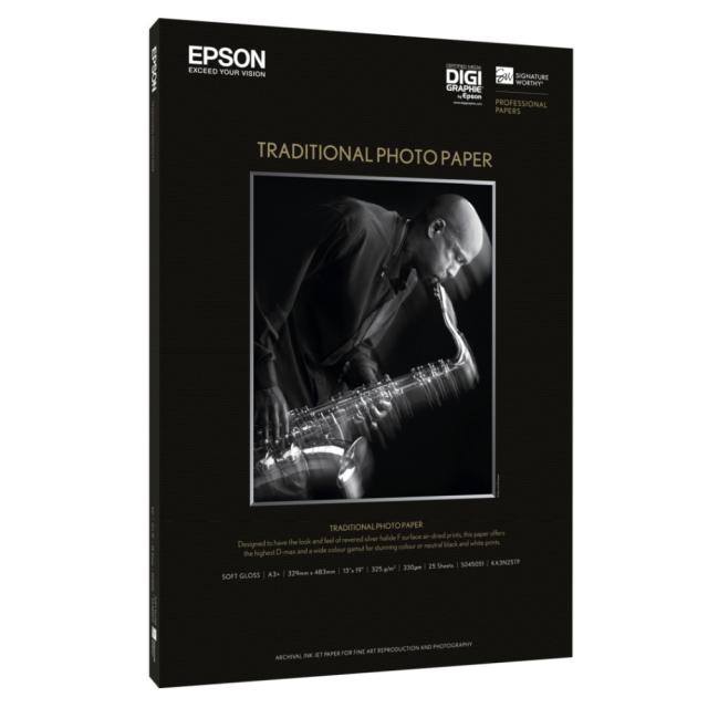 Хартия Epson Traditional Photo Paper, DIN A4, 330g/m2, 25 Blatt