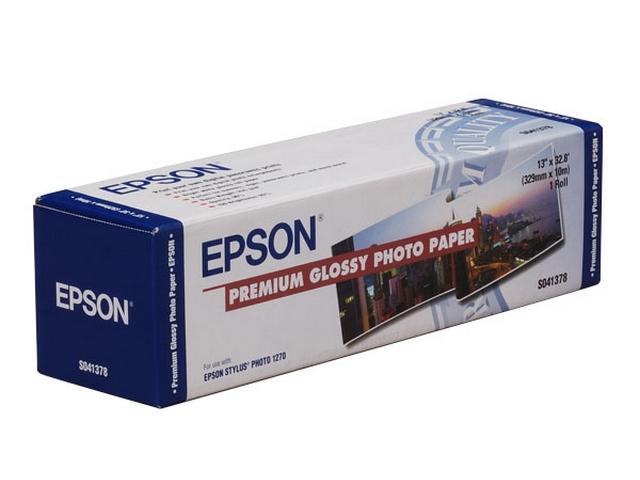 Хартия Epson Premium Glossy Photo Paper Roll, 329mm x 10m, 255g/m2