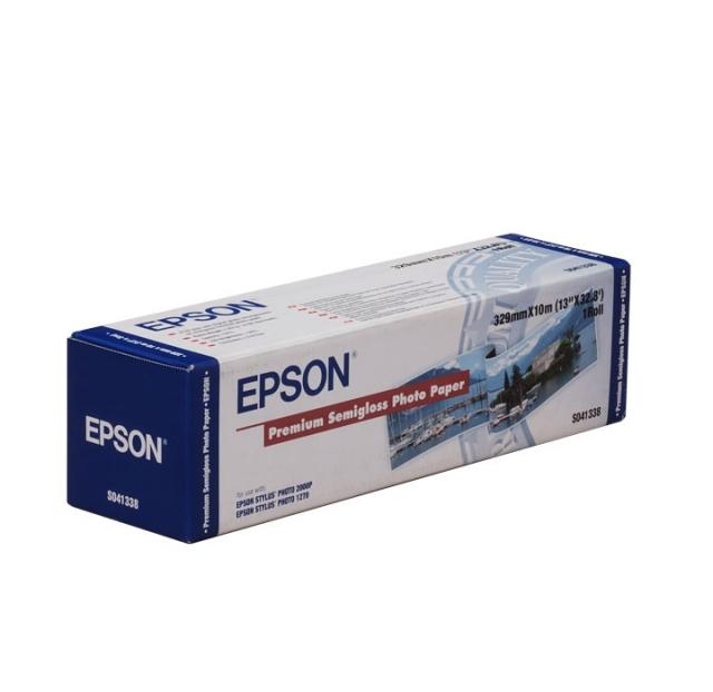 Хартия Epson Premium Semigloss Photo Paper Roll, Paper Roll (w: 329), 250g/m2