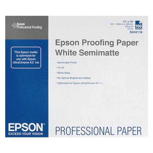 Хартия Epson Proofing Paper White Semimatte, DIN A3+, 100 Blatt
