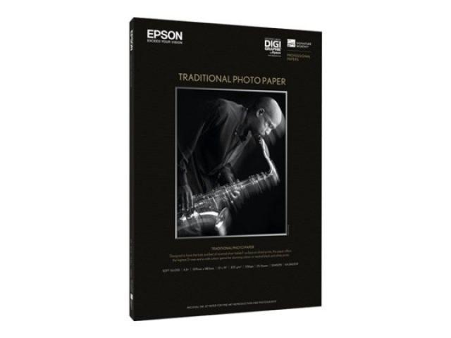 Хартия Epson Traditional Photo Paper, DIN A3+, 330g/m2, 25 Sheets