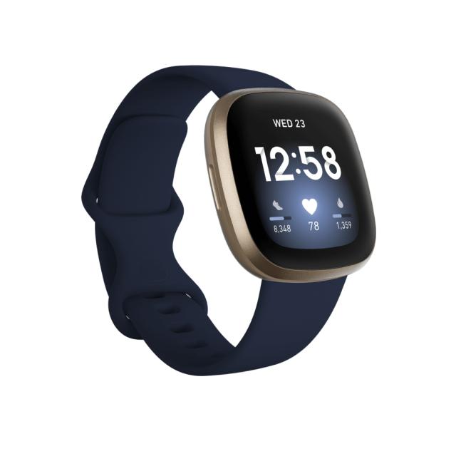 Часовник Fitbit Versa 3, Midnight Soft Gold Aluminum