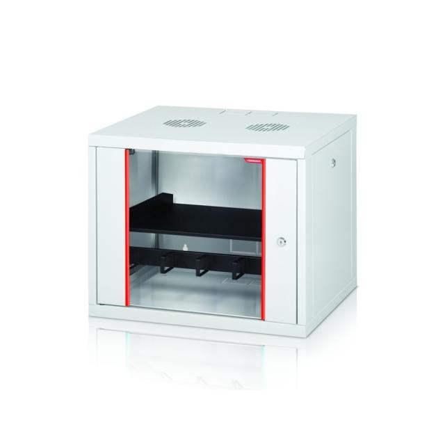 Комуникационен шкаф Formrack 19" Wall Mounted rack 16U 555/450mm, removable locking sides, height: 771mm, loading capacity: 100kg., tempered glass door, 19" front rails (back rails optionable)