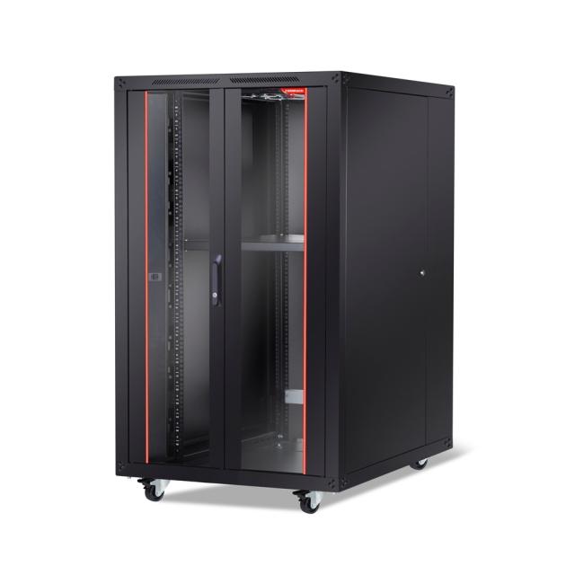 Комуникационен шкаф Formrack 19" Free standing rack 32U 800/800mm, height: 1651 mm, loading capacity: 600 kg, front tempered glass door, openable locking sides and back (does not include castor/feet group)
