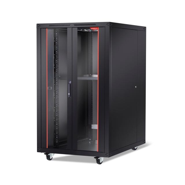 Комуникационен шкаф Formrack 19" Free standing rack 32U 800/1000mm, height: 1651 mm, loading capacity: 600 kg, front tempered glass door, openable locking sides and back (does not include castor/feet group)