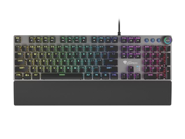 Клавиатура Genesis Mechanical Gaming Keyboard Thor 401 RGB Backlight Brown Switch US Layout Software