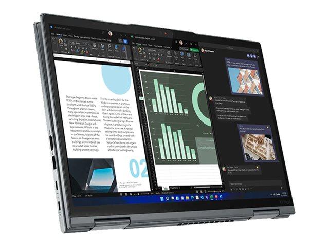 Лаптоп Lenovo ThinkPad X1 Yoga Gen 7 (12-ядрен) Intel Core i7-1260P (2.1/4.7GHz, 18M) 14.0" (35.56 cm) OLED WQUXGA AG, Touchscreen, 32GB DDR5, 1TB SSD M.2, Intel Iris Xe, Wi-Fi 6E + BT FPR, Windows 11 Pro