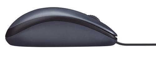 Жична оптична мишка LOGITECH M100, USB, Тъмно сив