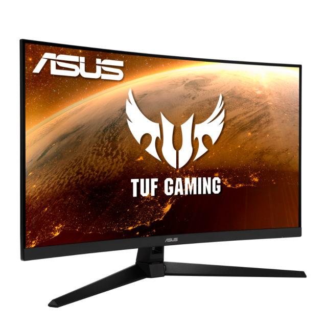Монитор ASUS TUF Gaming VG32VQ1BR, 31.5" (80.1 cm),  WQHD (2560x1440), Curved HDR, 165Hz, 1ms, HDR10, HDMI, DisplayPort , колони, Extreme Low Motion Blur, Freesync Premium