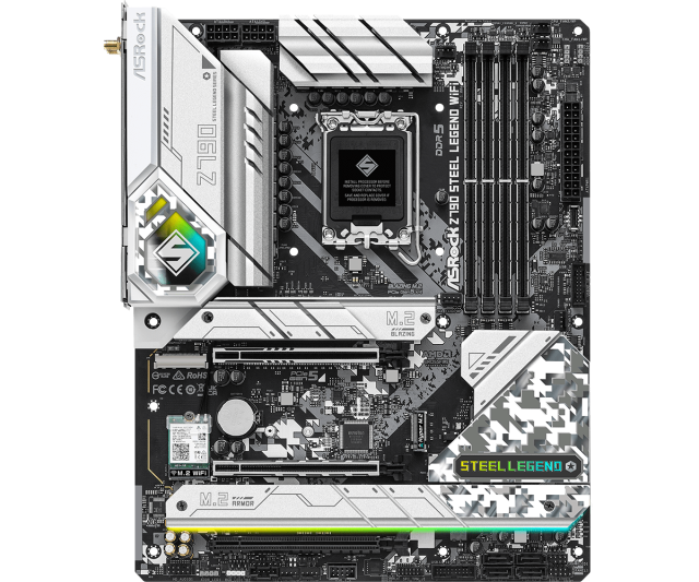 Дънна платка ASROCK Z790 Steel Legend Wi-Fi 6E, LGA 1700, DDR5, PCIe 5.0, ATX