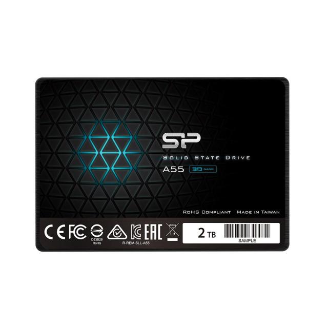 SILICON POWER A55 SSD, 2 TB, SATA3 3D NAND flash, 2.5"(6.35 cm) 