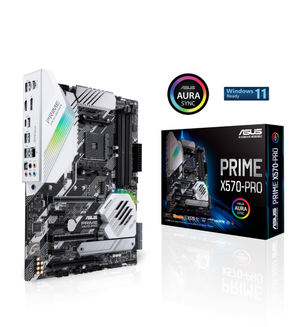 Дънна платка ASUS PRIME X570-PRO, AMD AM4 socket, (HDMI, DP), 4 x DDR4, Aura Sync RGB, ATX