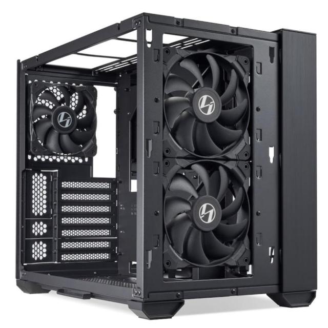 Кутия Lian Li O11 Air Mini Tower, 2x USB 3.0, 1x HD Audio, 1x USB-C, Tempered Glass, ATX / Micro ATX / Mini ITX, Черно