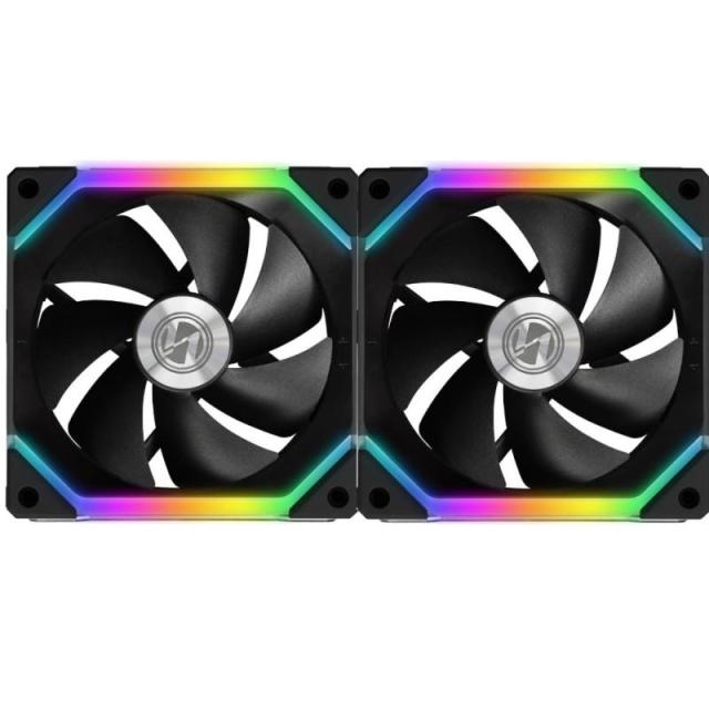 Вентилатори Lian Li UNI SL140, ARGB, 2 Fan комплект, с включен контролер, Черен