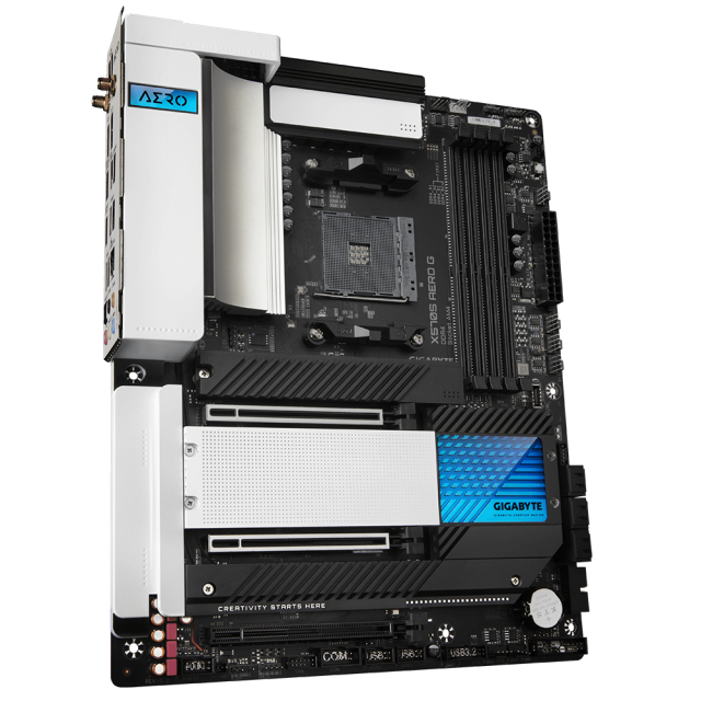 Дънна платка Gigabyte X570S Aero G, X570S, AM4, DDR4, Wi-Fi 6, PCI-E 4.0, (DP, HDMI), 2 x M.2, 6 x SATA 6Gb/s, 2 x USB Type C, RGB Fusion, ATX