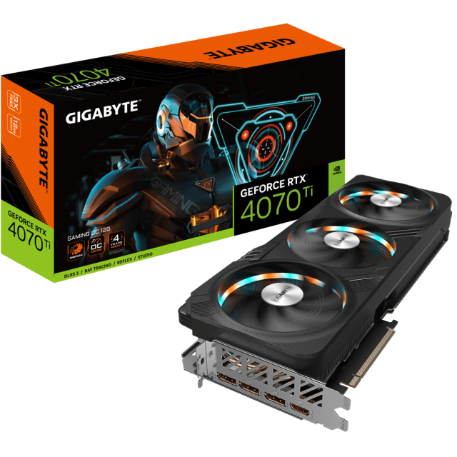 Видео карта GIGABYTE nVidia GeForce RTX 4070 TI GAMING OC 12GB GDDR6X, 192-bit, 3 x DP, 1 x HDMI
