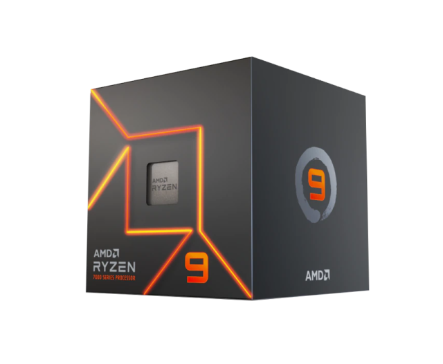 Процесор AMD RYZEN 9 7900 12C (3.7 / 5.4 GHz Turbo, 64MB Cache, 65W, AM5), BOX, с охлаждане