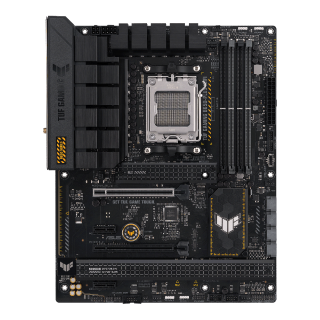 Дънна платка ASUS TUF GAMING B650-PLUS WIFI, AM5, PCIe 4.0, 4xDDR5, Wi-Fi 6, 4xSATA 6Gb/s, 3xM.2 Gen4, 1xUSB Type-C, HDMI, DP, ASUS Aura Sync, ATX 
