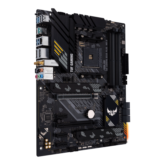 Дънна платка ASUS TUF GAMING B550-PLUS WIFI II AM4, 4xDDR4, (HDMI/DP), Wi-Fi 6, PCIe 4.0, 2xM.2, USB Type-C, Aura Sync, ATX