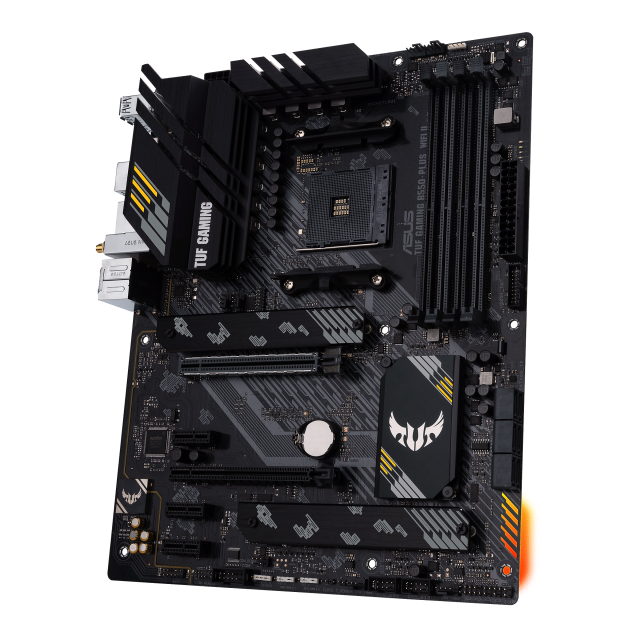 Дънна платка ASUS TUF GAMING B550-PLUS WIFI II AM4, 4xDDR4, (HDMI/DP), Wi-Fi 6, PCIe 4.0, 2xM.2, USB Type-C, Aura Sync, ATX