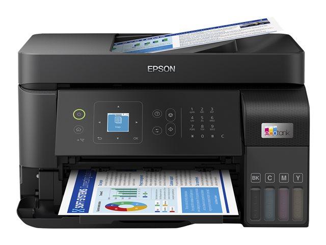 Мастилоструйно многофункционално устройство Epson MFC EcoTank L5590, Мастилоструен, ADF A4, 4800 x 1200 dpi, 33 ppm/20 ppm, Wi-Fi, LAN, Fax