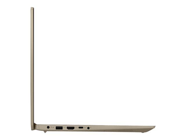 Лаптоп LENOVO IdeaPad 3 UltraSlim (4-ядрен) Tiger Lake Intel Core i5-1155G7 2.5/4.5 GHz, 15.6" (39.62 cm) Full HD IPS AG, 12GB DDR4, 512GB PCIe, Free DOS, Sand, 82H802U2BM