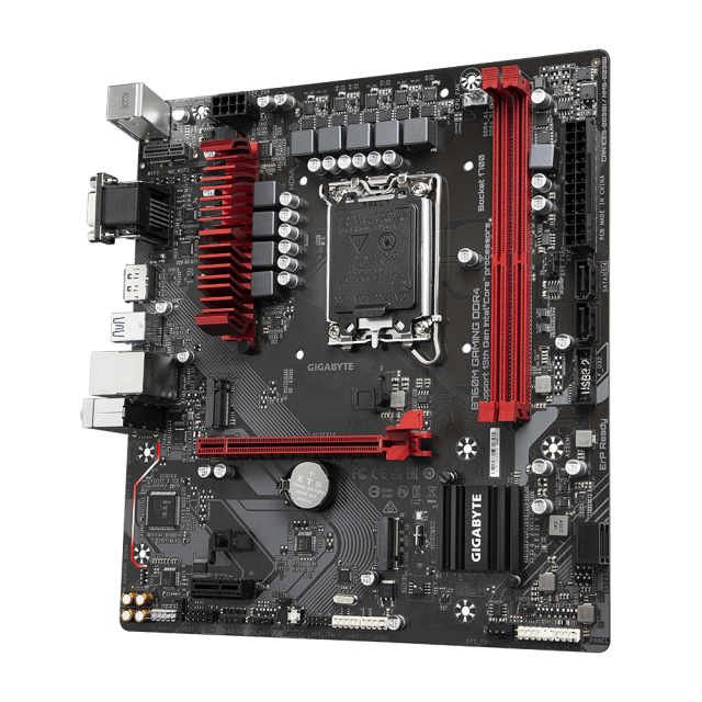 Дънна платка GIGABYTE B760M GAMING, LGA1700, 2x DDR4, PCIe 4.0, 2x M.2 NVMe, 4x SATA 6Gb/s, USB Type-C, VGA, HDMI, DP, ATX