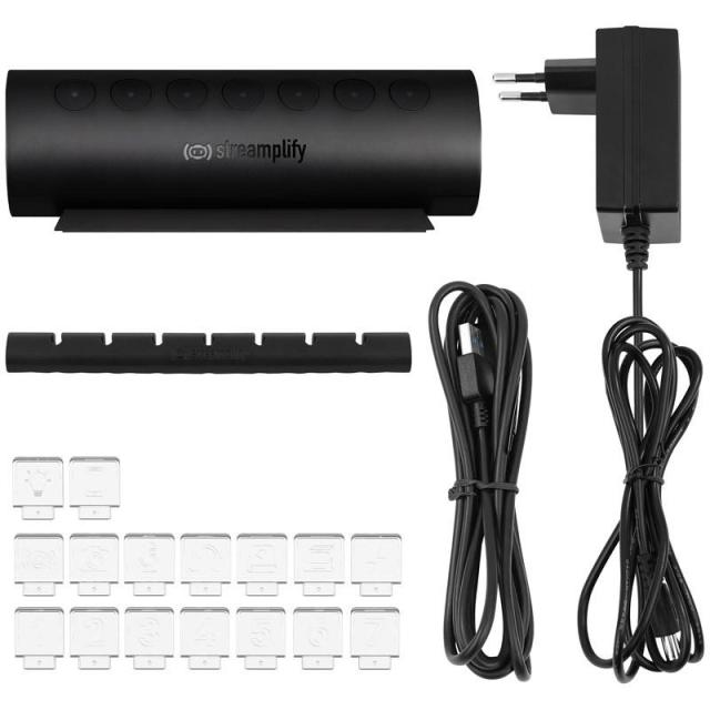 Хъб 7 портов, Streamplify CTRL 7, USB 3.0, RGB 