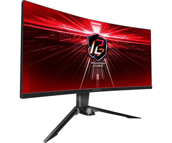 Монитор ASRock PG34WQ15R2B, 34" UHD (3840x2160) VA 1500 Curved, 165Hz, 1ms, HDMI, DisplayPort AMD FreeSync WiFi