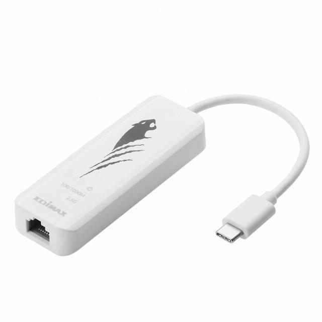 Мрежови адаптер EDIMAX EU-4307, USB-C, 2.5 Gigabit Ethernet, Бял