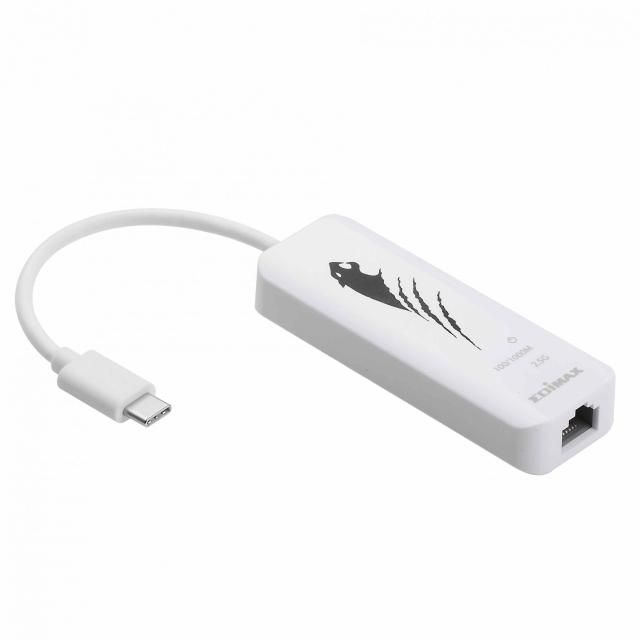 Мрежови адаптер EDIMAX EU-4307, USB-C, 2.5 Gigabit Ethernet, Бял