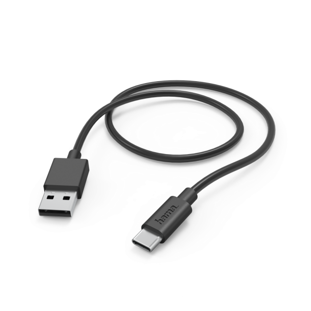 Кабел HAMA USB Type-C към USB 2.0 А(м), 1 м, 480Мbit/ 3А, 1m, черен