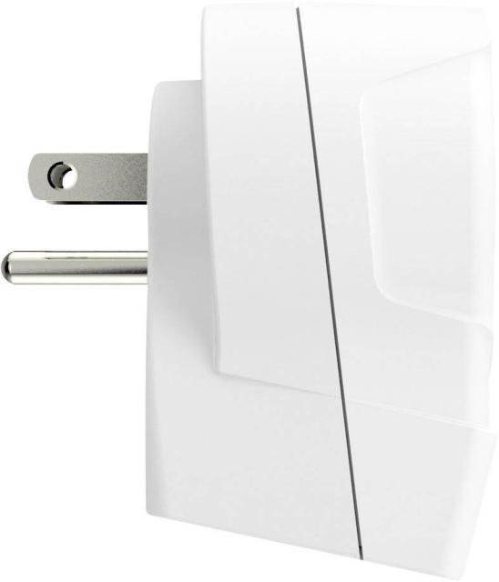 Адаптер SKROSS 1500280, Schuko Europe to USA, USB, Бял