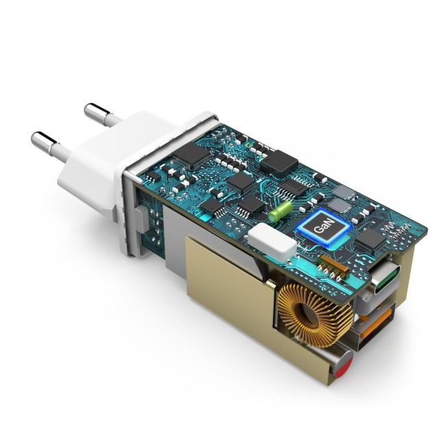 Бързо зарядни HAMA, Gan, 220V, 65W, 1x USB-C PD, 1x USB-A QC, Бял