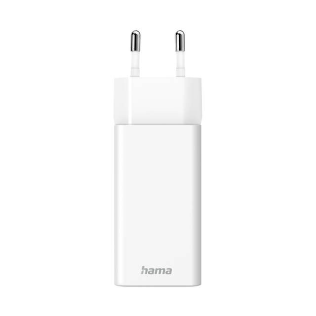 Бързо зарядни HAMA, Gan, 220V, 65W, 1x USB-C PD, 1x USB-A QC, Бял